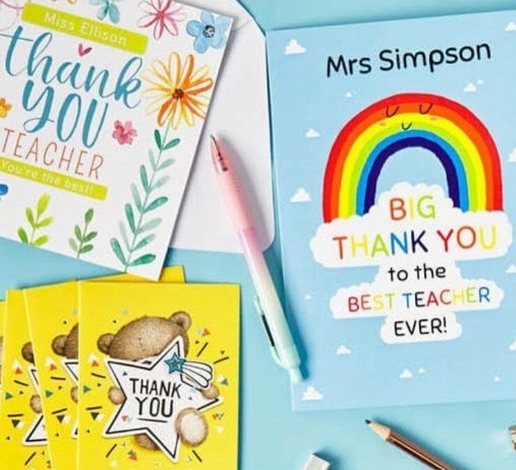 SAY THANK YOU TO TEACHER WITH CARD FACTORY